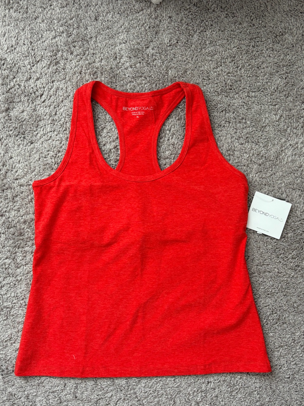 Beyond Yoga Women's Red Racerback Tank Top